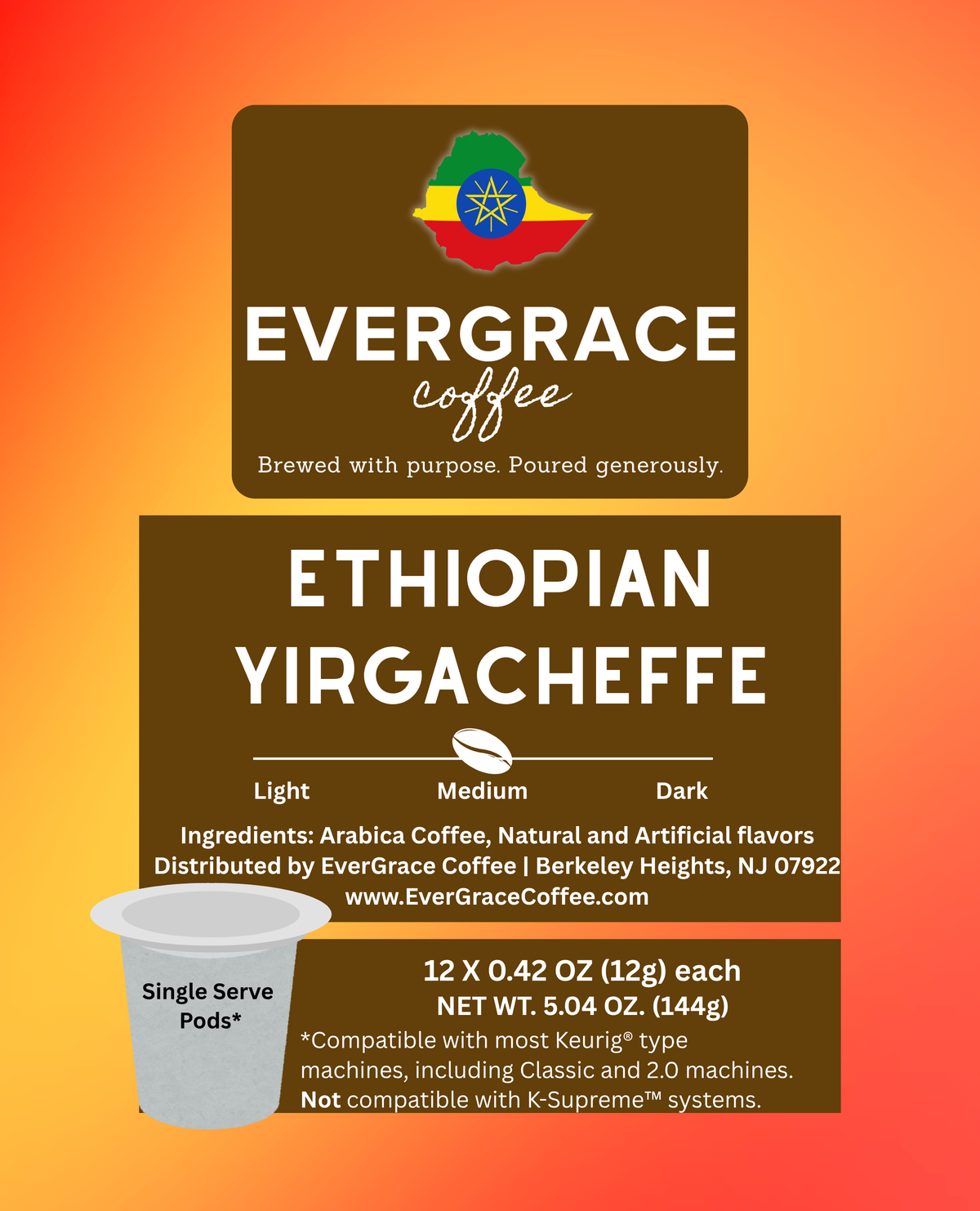 Ethiopian Yirgacheffe Single Serve Pods