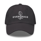 Dark Grey cap with "EverGrace Coffee" text and a coffee bean logo on a white background