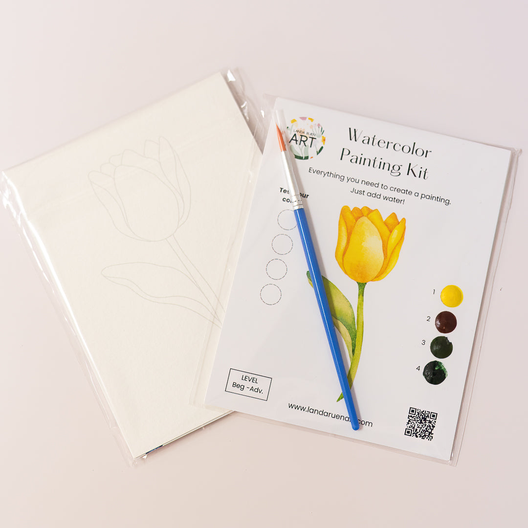 Watercolor Kit - Yellow Tulip