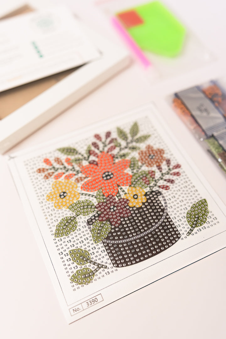 Diamond Art - Fall Flower Bucket