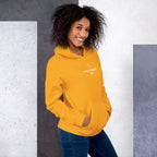 EverGrace Coffee Unisex Hoodie with Flora design in gold, right side view