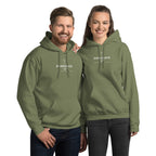 EverGrace Coffee Unisex Hoodie with Flora design in military green, front view
