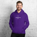 EverGrace Coffee Unisex Hoodie with Flora design in purple, front view