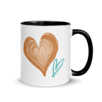 EverGrace Coffee Two-tone Ceramic Mug with Coffee is a Hug in a Mug design in 11 oz black, right side view